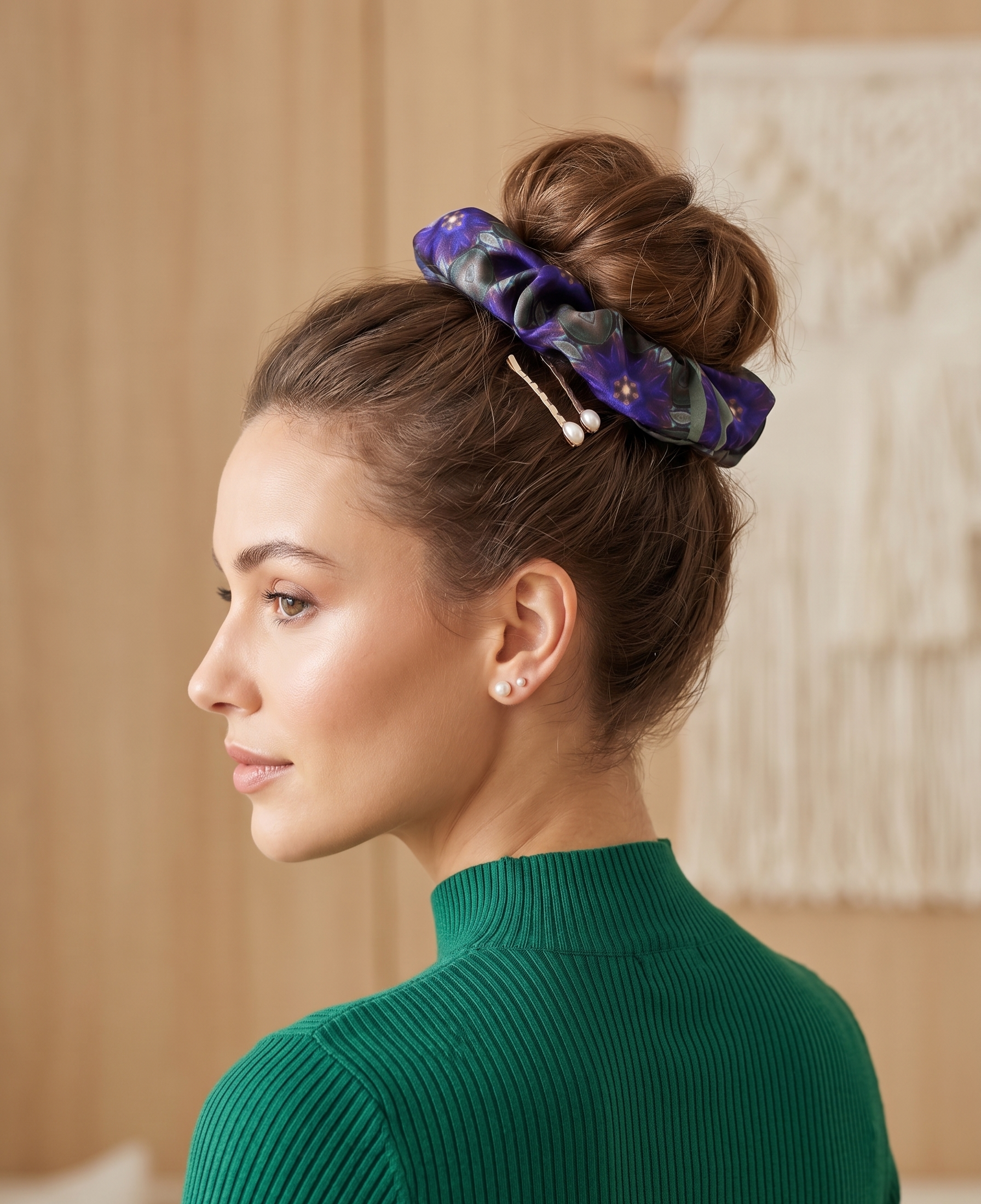 Maxi Scrunchie Pétalos y Estrella L