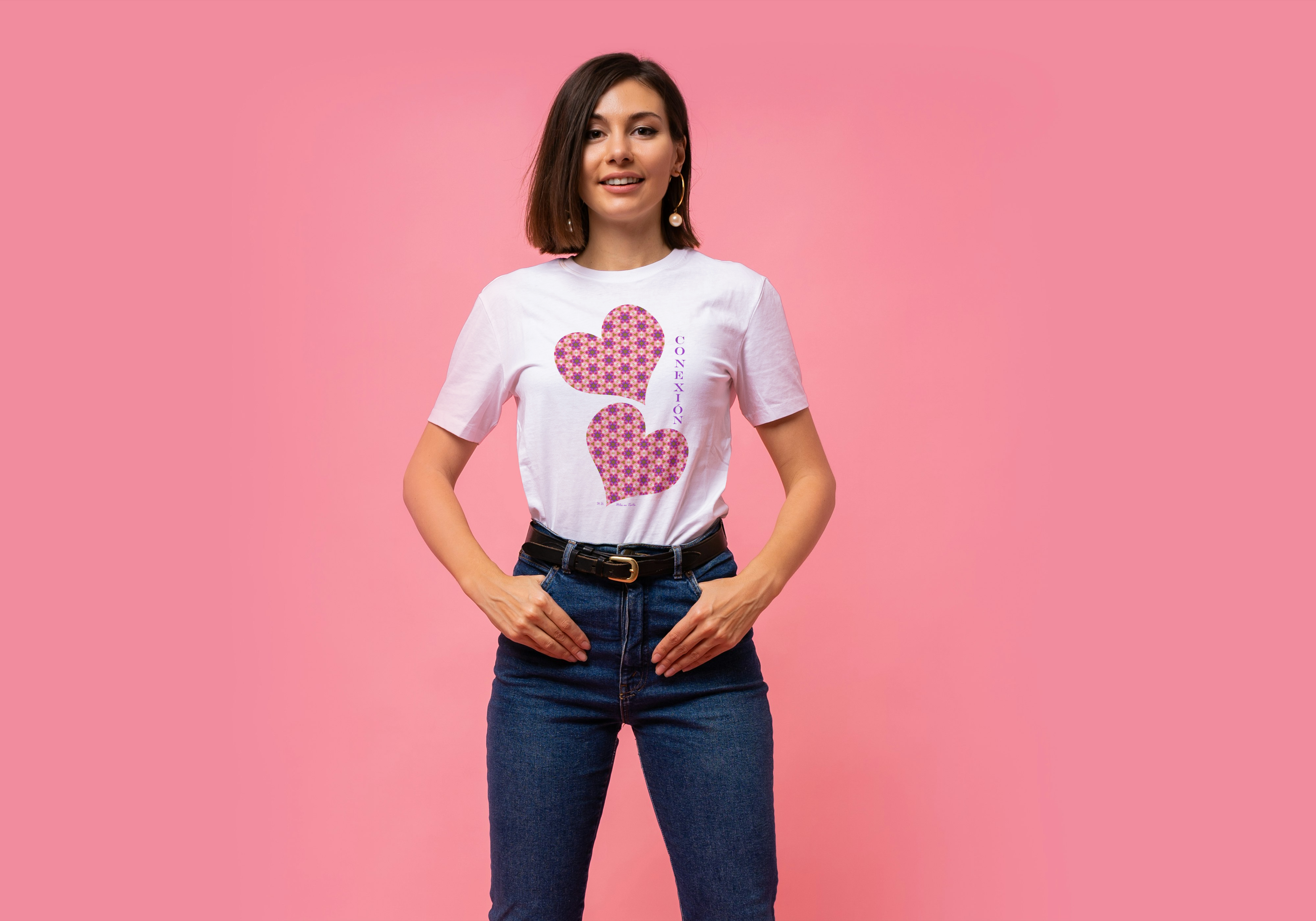 Polera Unisex mujer manga corta CONEXIÓN SERENA 100% algodón