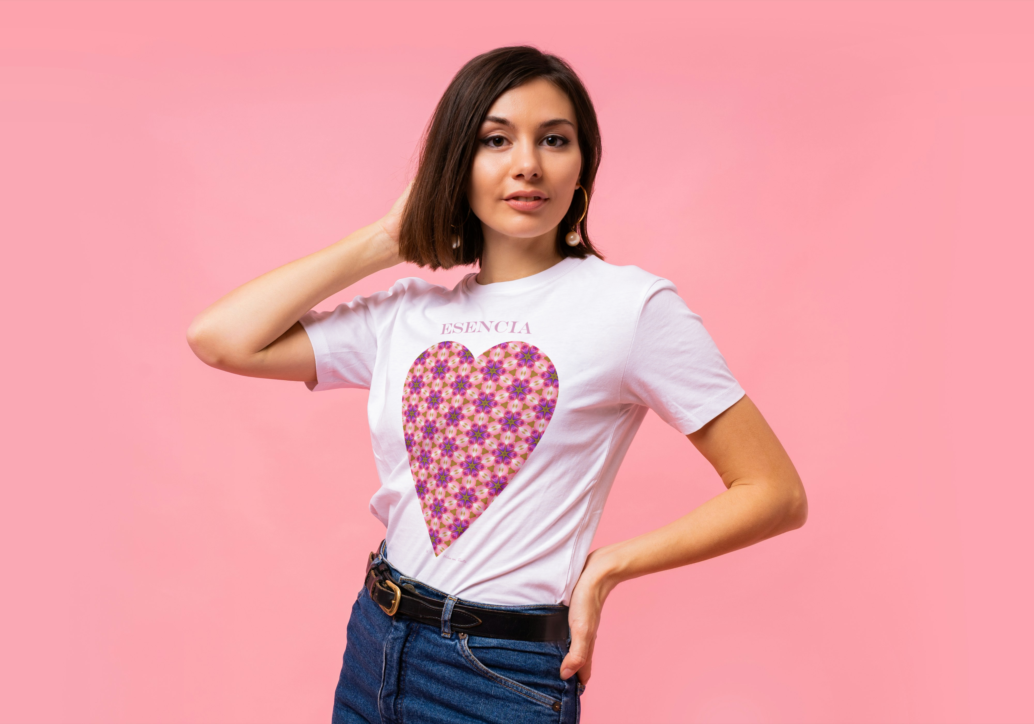 Polera mujer manga corta ESENCIA 100% algodón