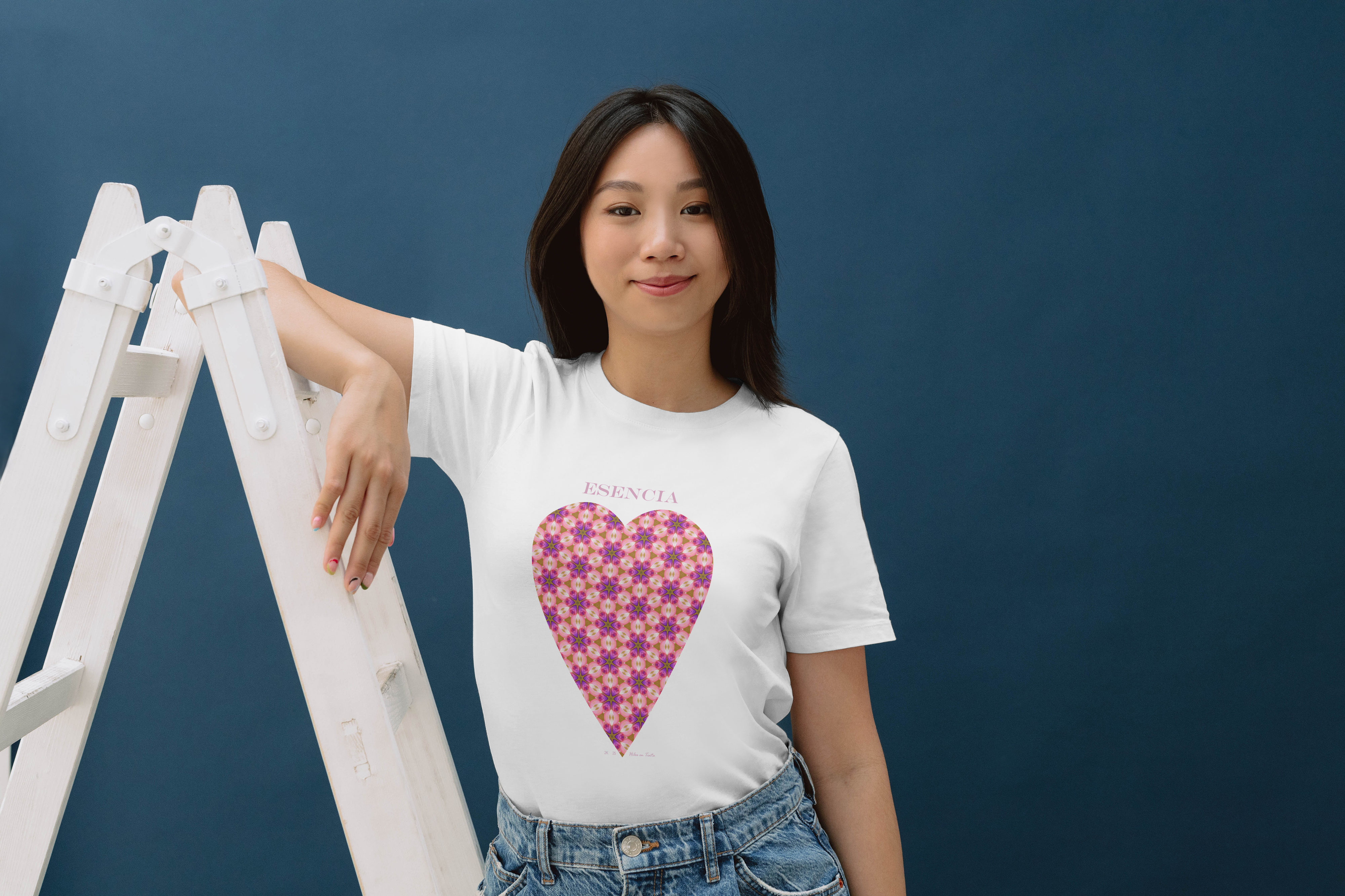 Polera Unisex mujer manga corta ESENCIA 100% algodón