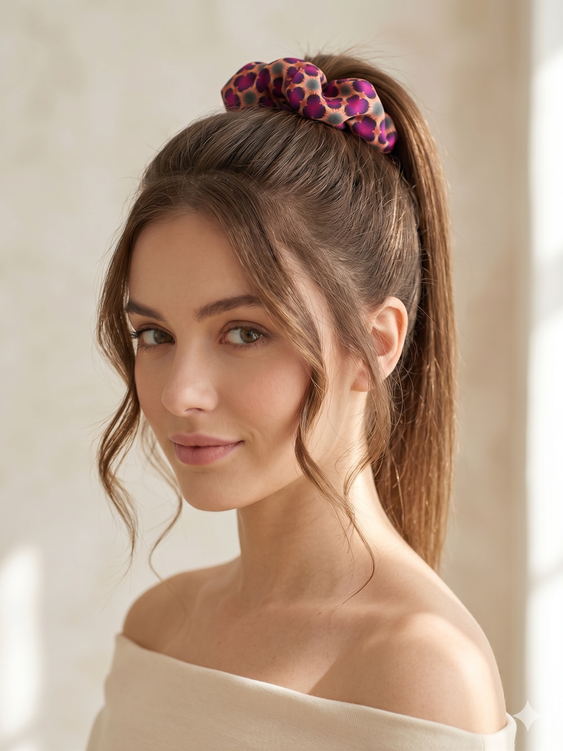 Maxi Scrunchie Pétalos y Estrella F