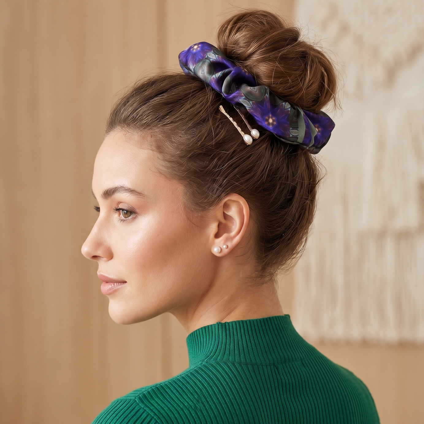 Maxi Scrunchie Pétalos y Estrella L