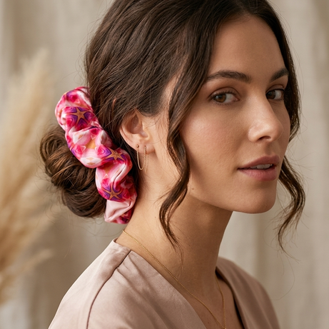 Maxi Scrunchie Pétalos y Estrella A
