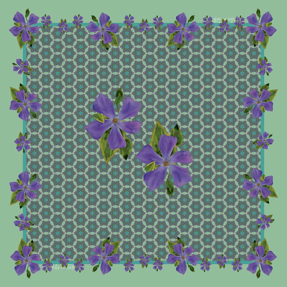 Pañuelo Violetas de campo Eco-Couture C
