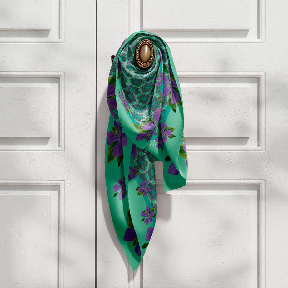 Pañuelo Violetas de campo Eco-Couture C
