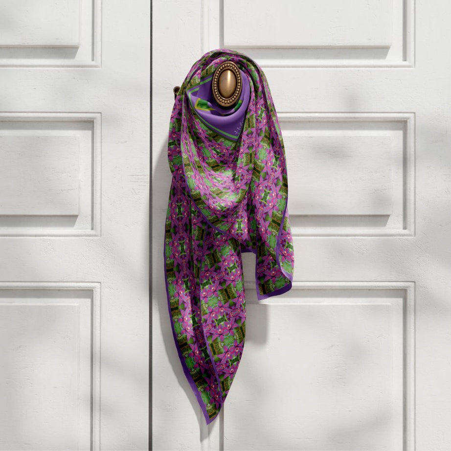 Pañuelo Violetas de campo Eco-Couture B