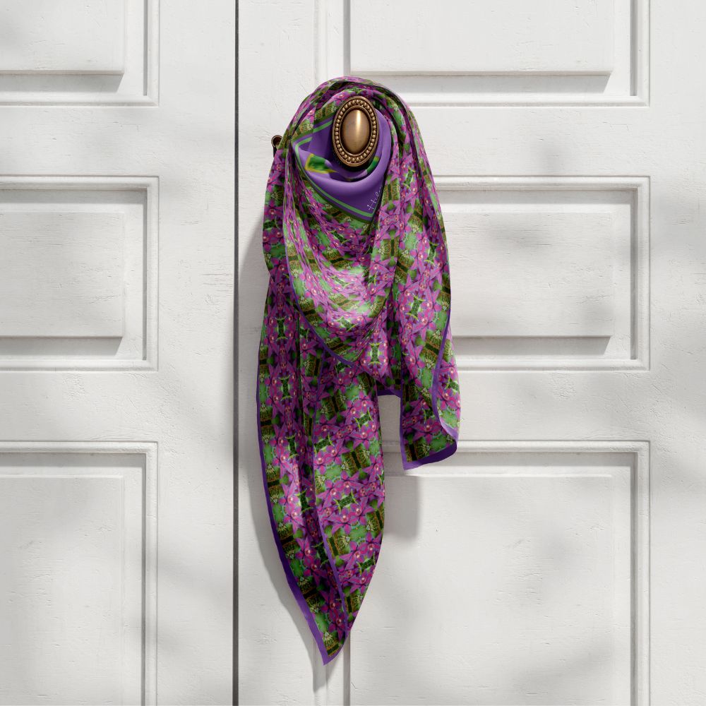 Pañuelo Violetas de campo Eco-Couture B