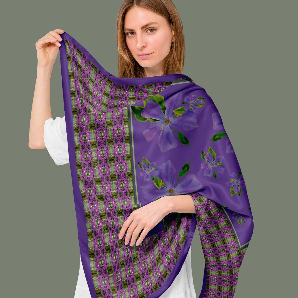 Pañuelo Violetas de campo Eco-Couture B