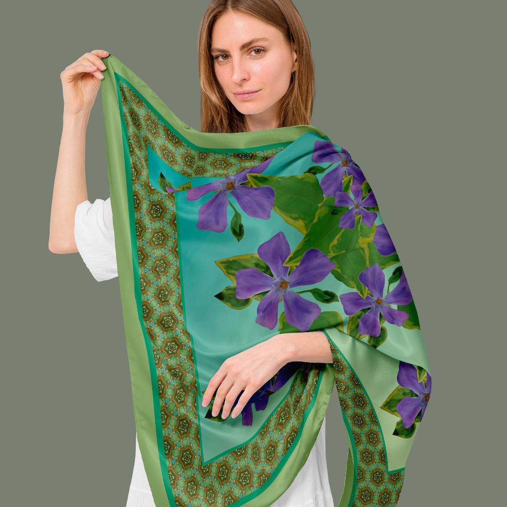 Pañuelo Violetas de campo Eco-Couture A