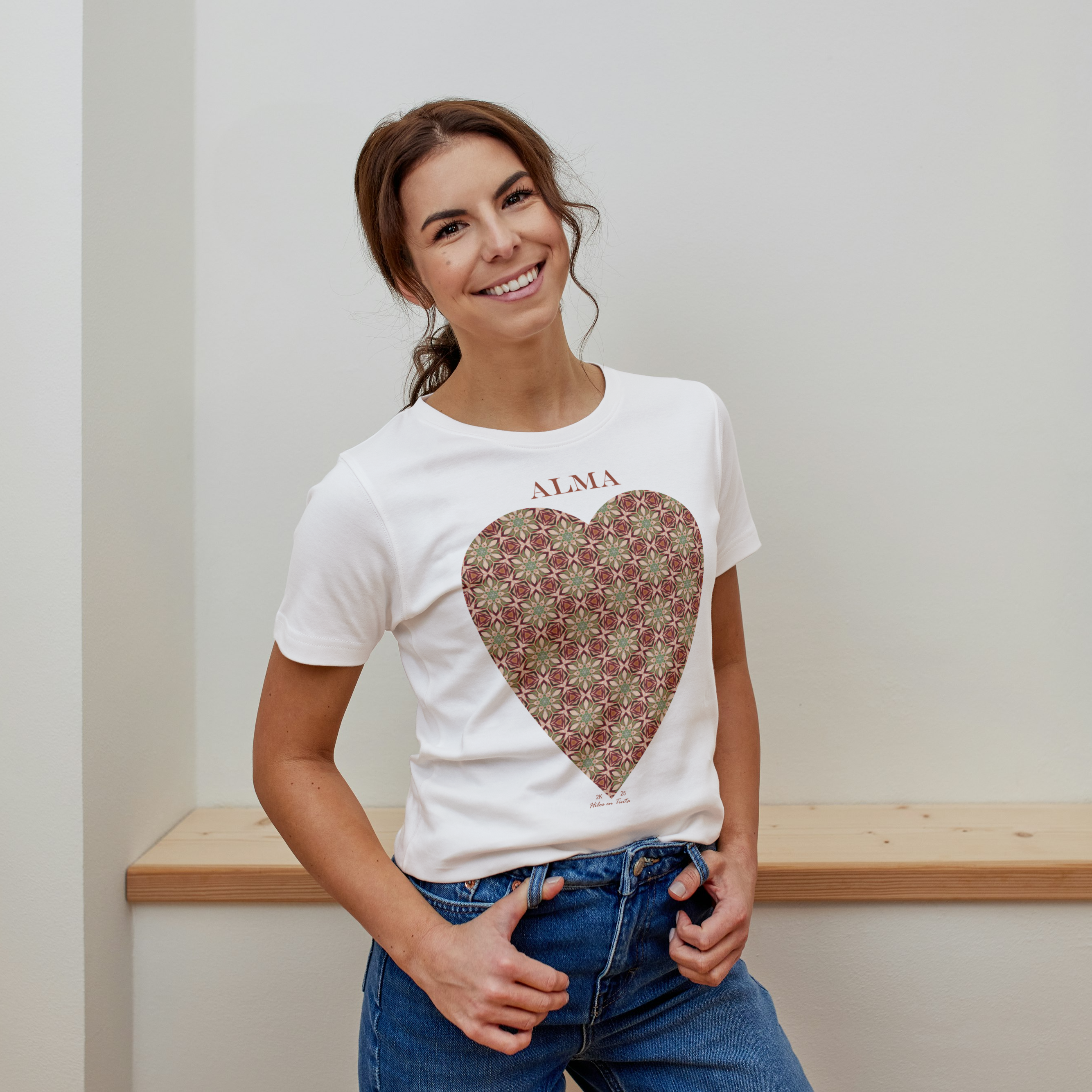 Polera mujer manga corta ALMA 100% algodón