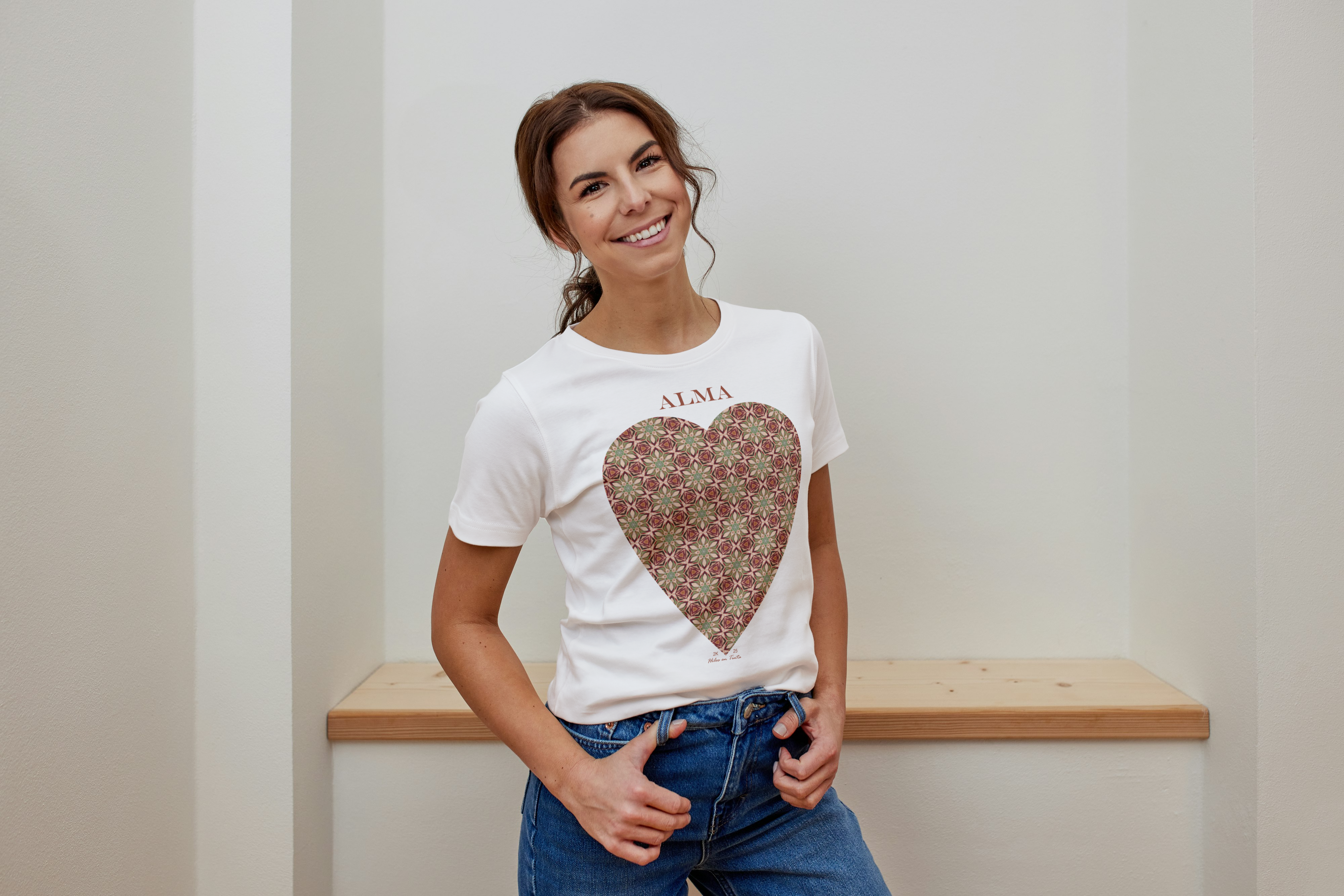 Polera mujer manga corta ALMA 100% algodón