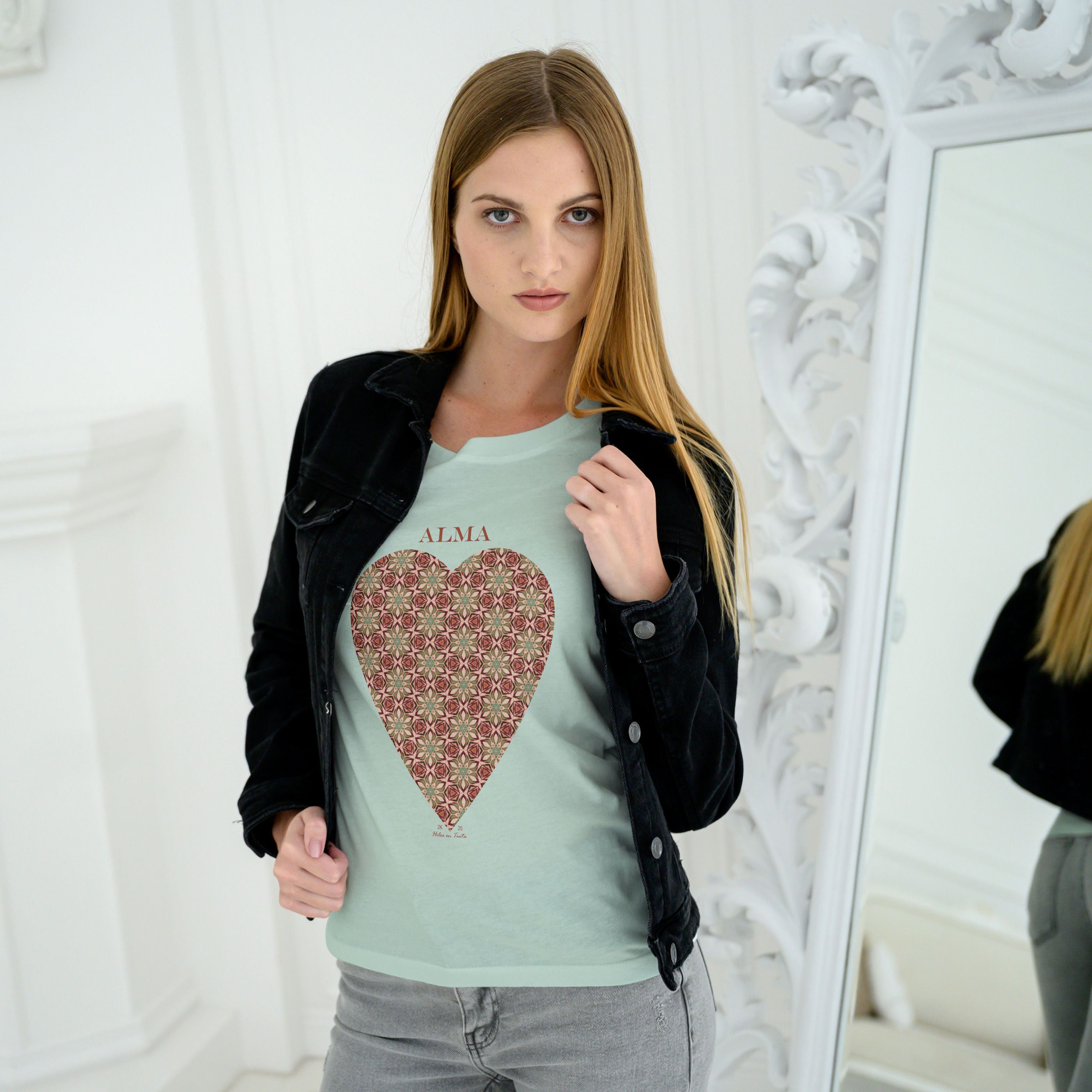 Polera Unisex color mujer manga corta ALMA 100% algodón