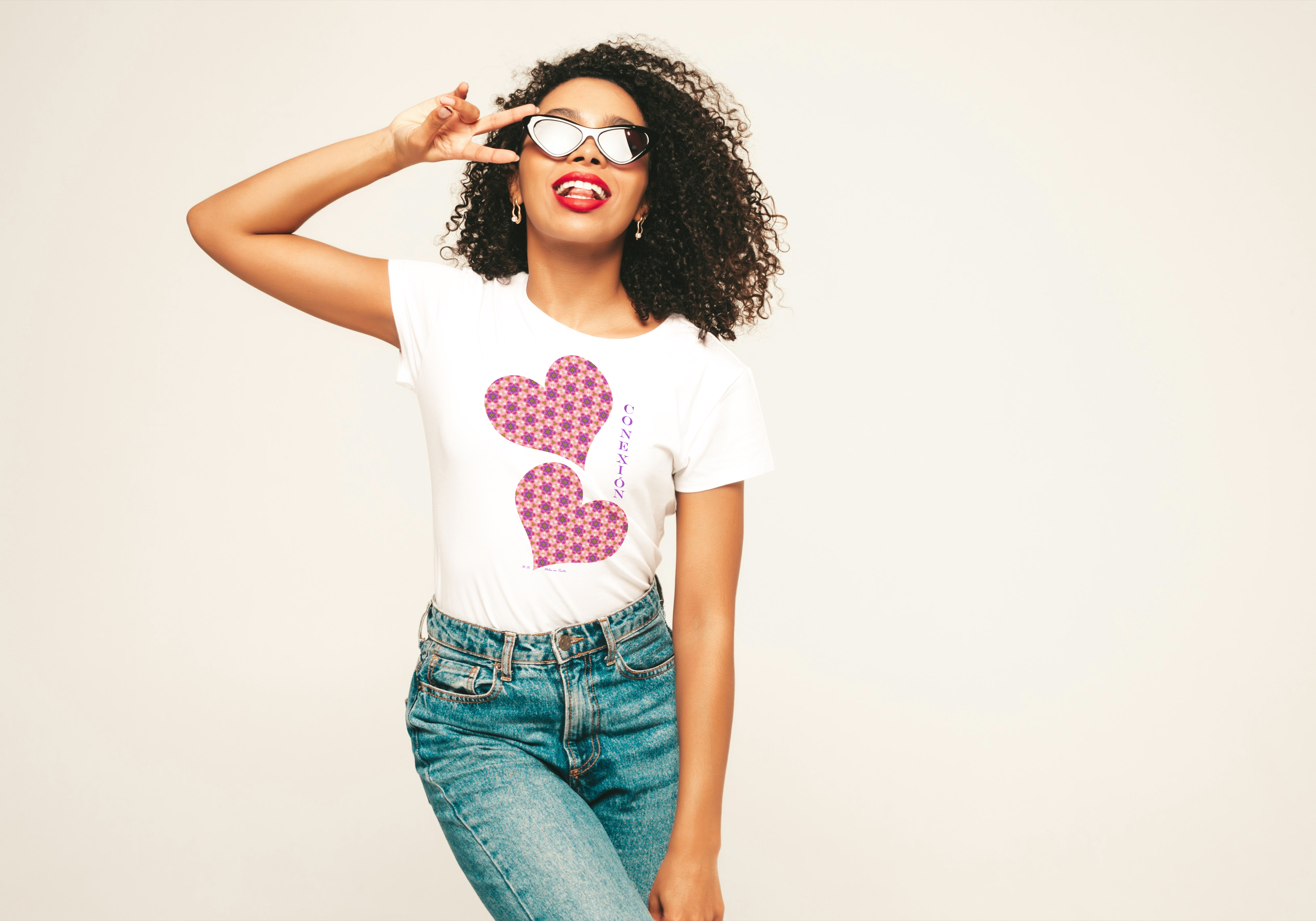 Polera Unisex mujer manga corta CONEXIÓN SERENA 100% algodón