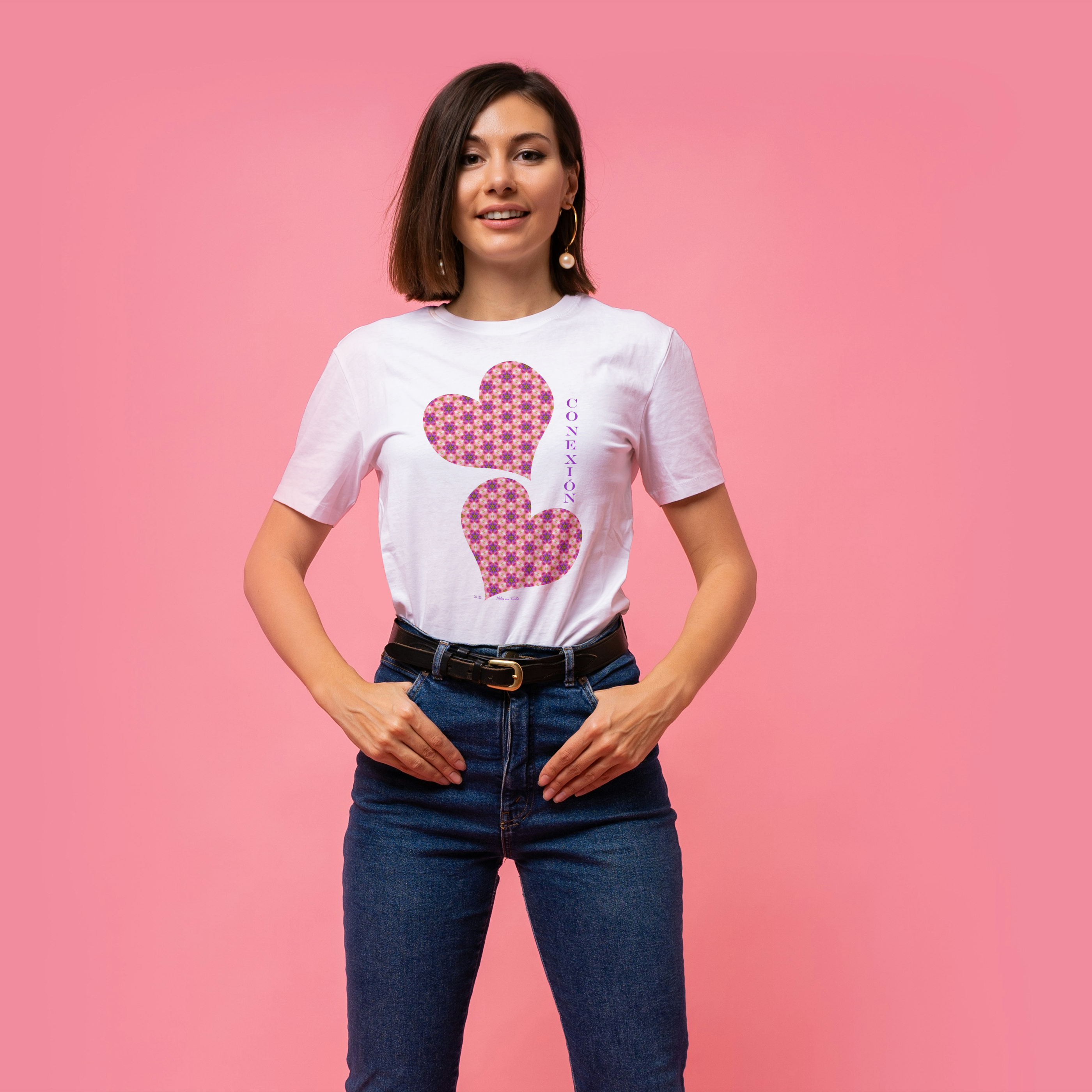 Polera Unisex mujer manga corta CONEXIÓN SERENA 100% algodón