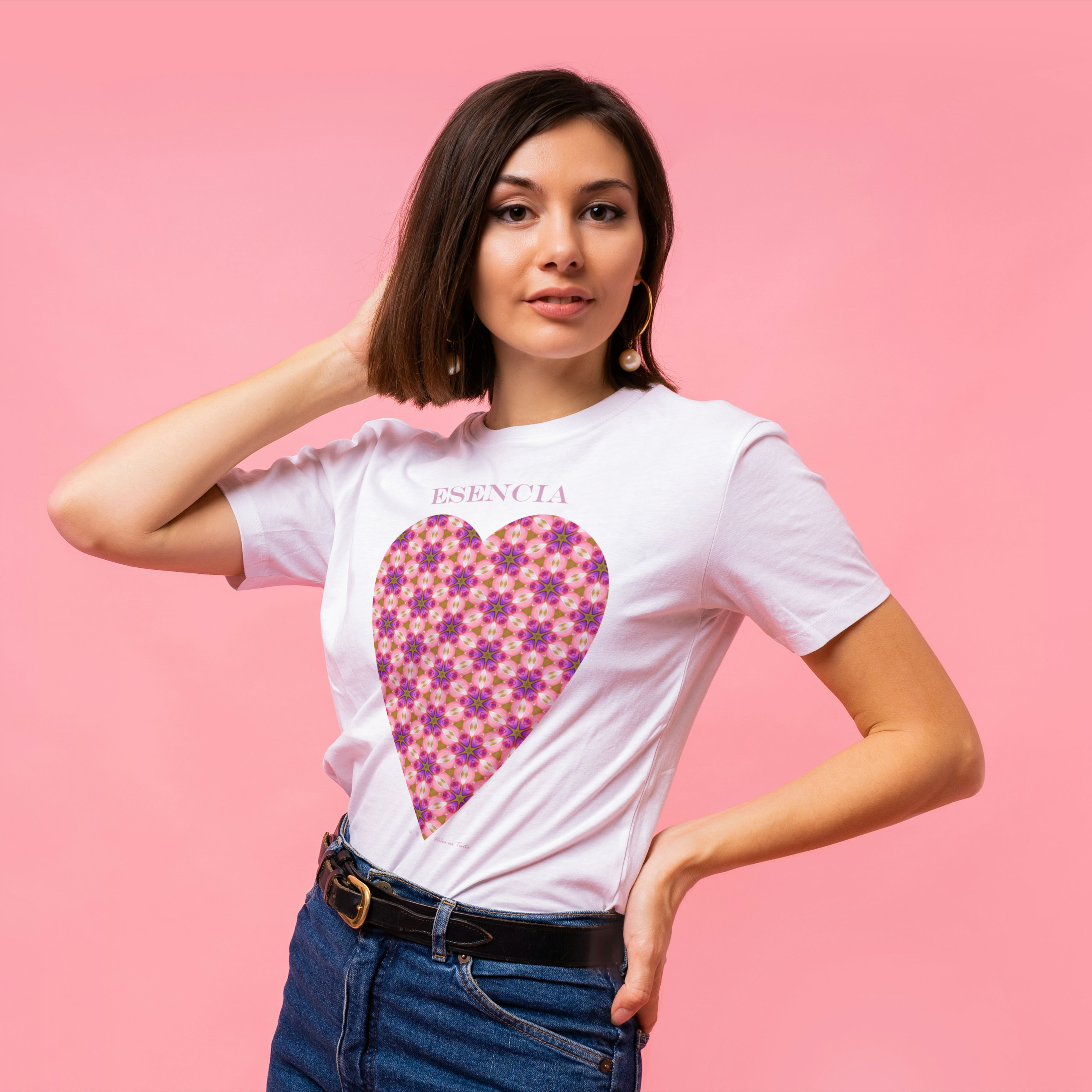 Polera mujer manga corta ESENCIA 100% algodón