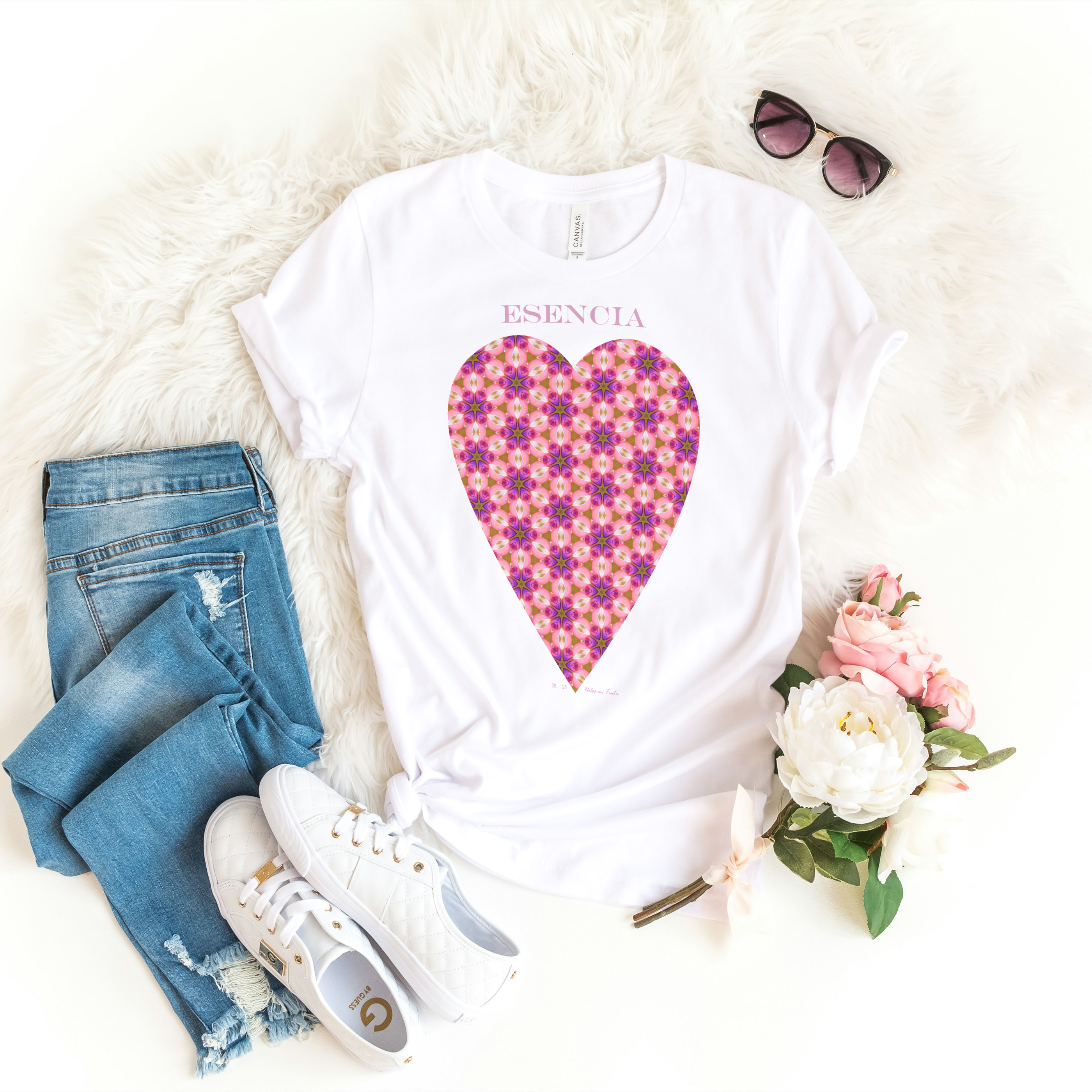 Polera mujer manga corta ESENCIA 100% algodón