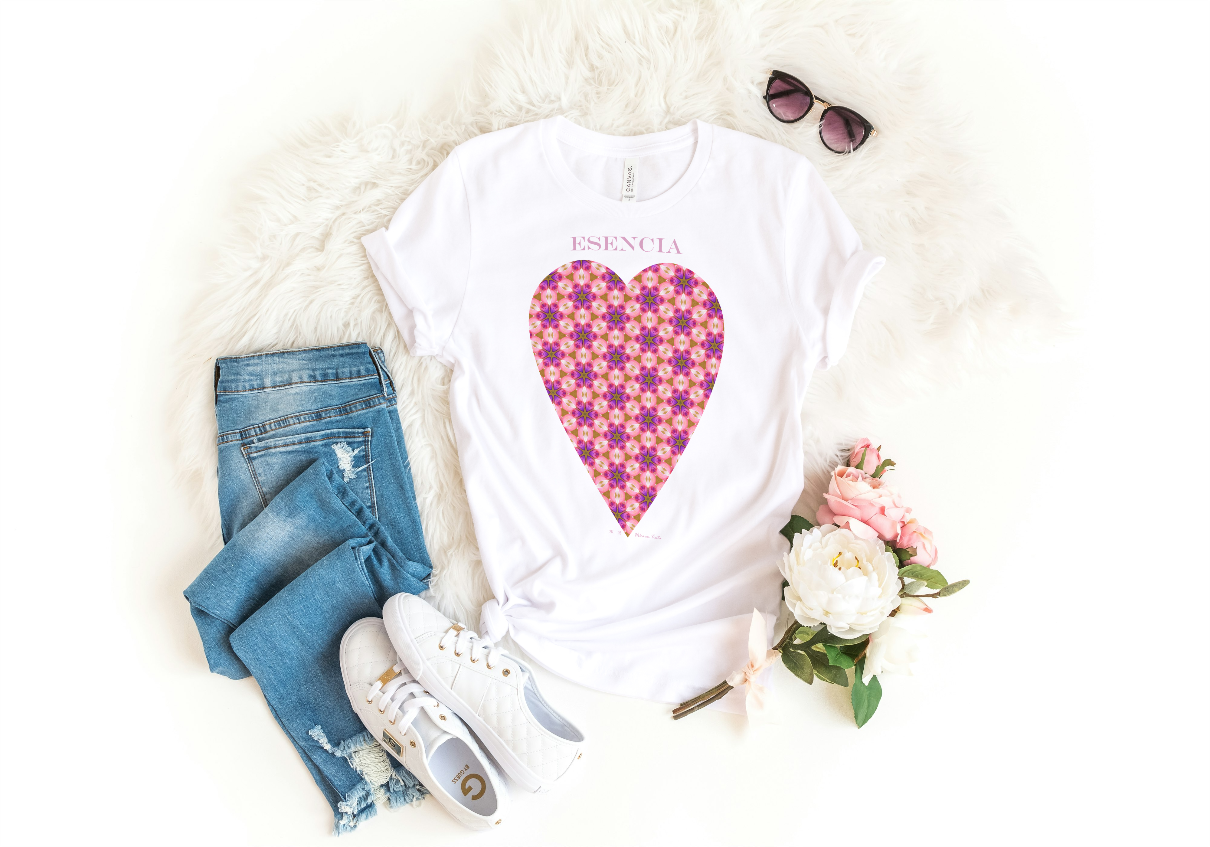 Polera mujer manga corta ESENCIA 100% algodón
