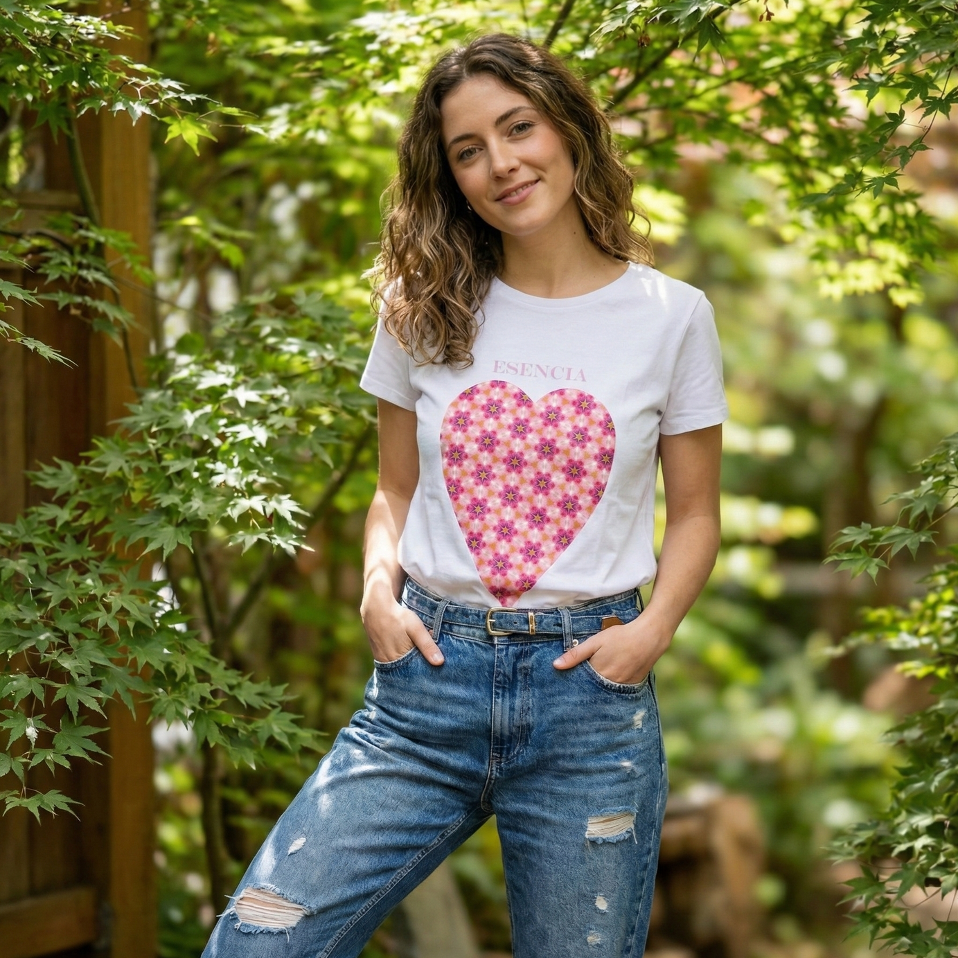 Polera Unisex mujer manga corta ESENCIA 100% algodón