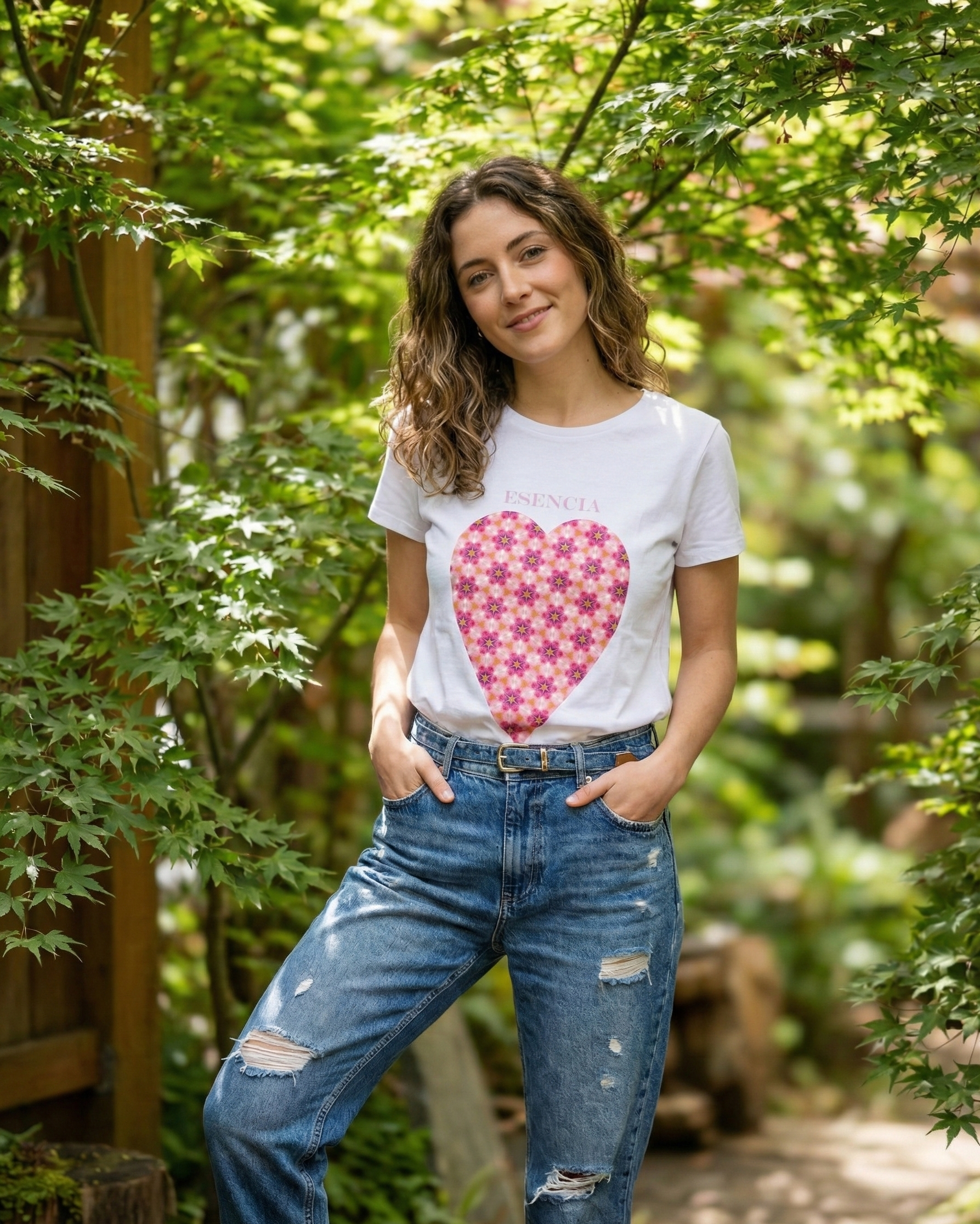 Polera Unisex mujer manga corta ESENCIA 100% algodón