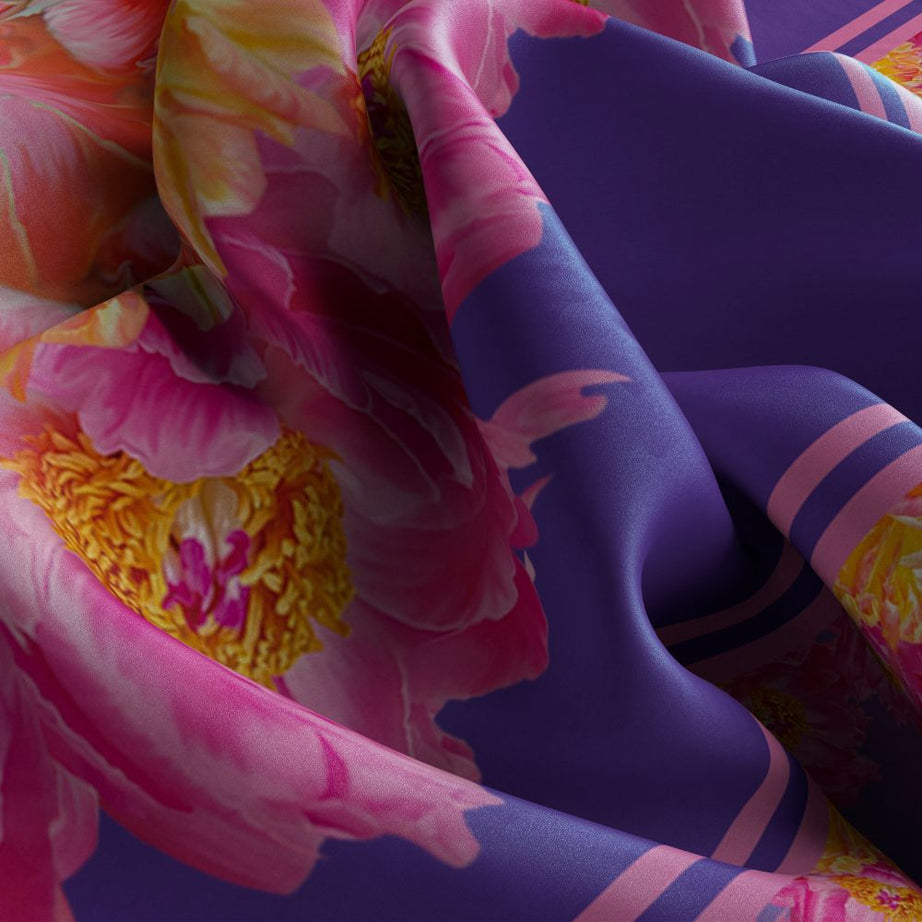Pañuelo Peonías y Rosas Eco-Hilo B