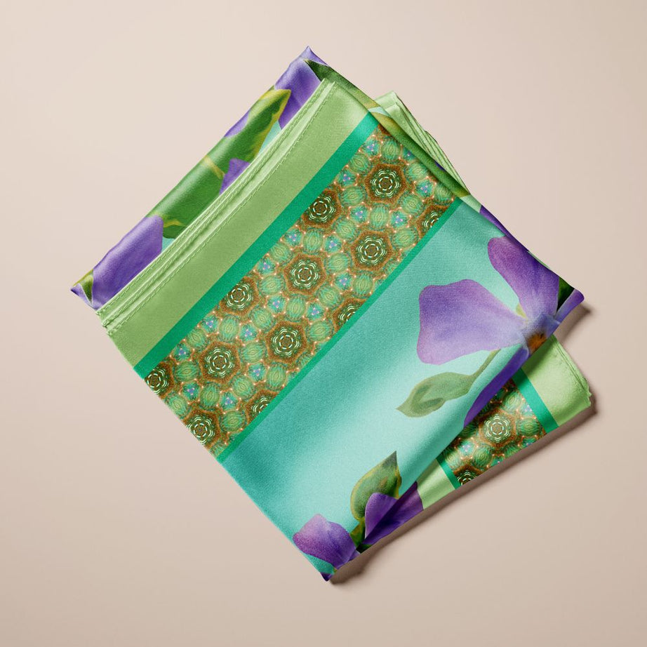 Pañuelo Violetas de campo Eco-Couture A