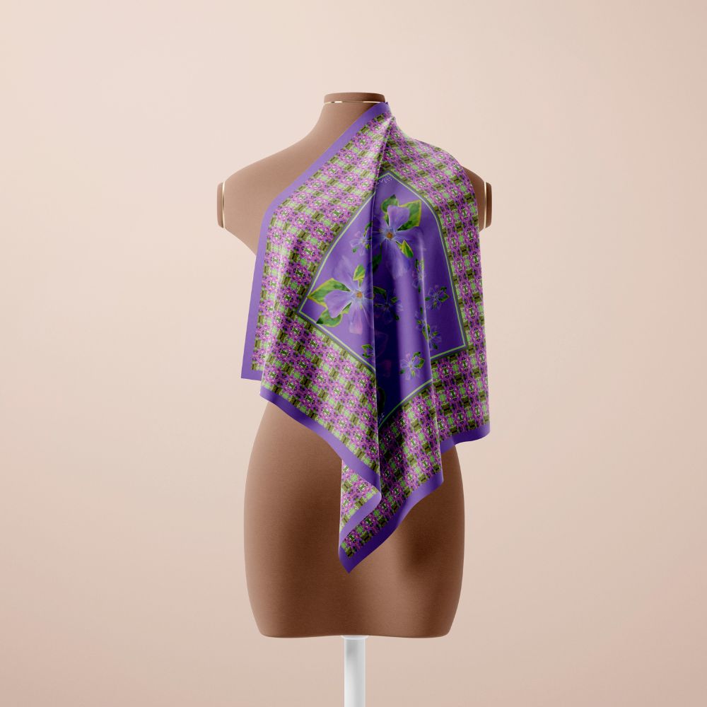 Pañuelo Violetas de campo Eco-Couture B