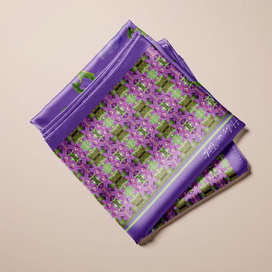 Pañuelo Violetas de campo Eco-Couture B