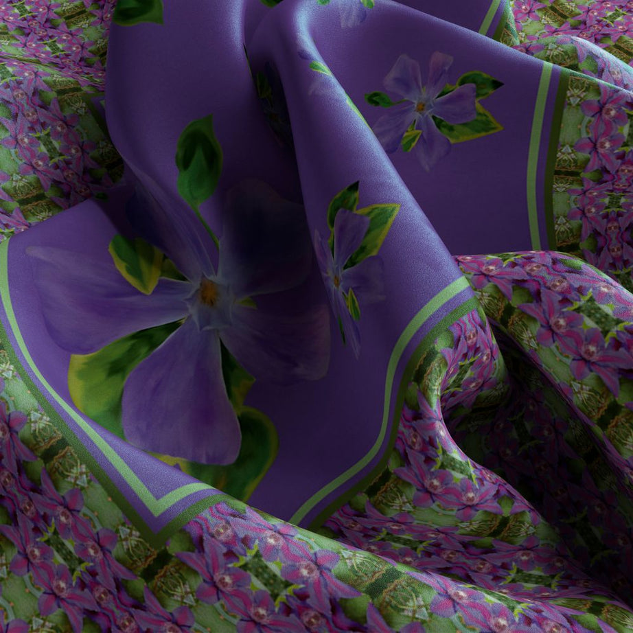 Pañuelo Violetas de campo Eco-Couture B
