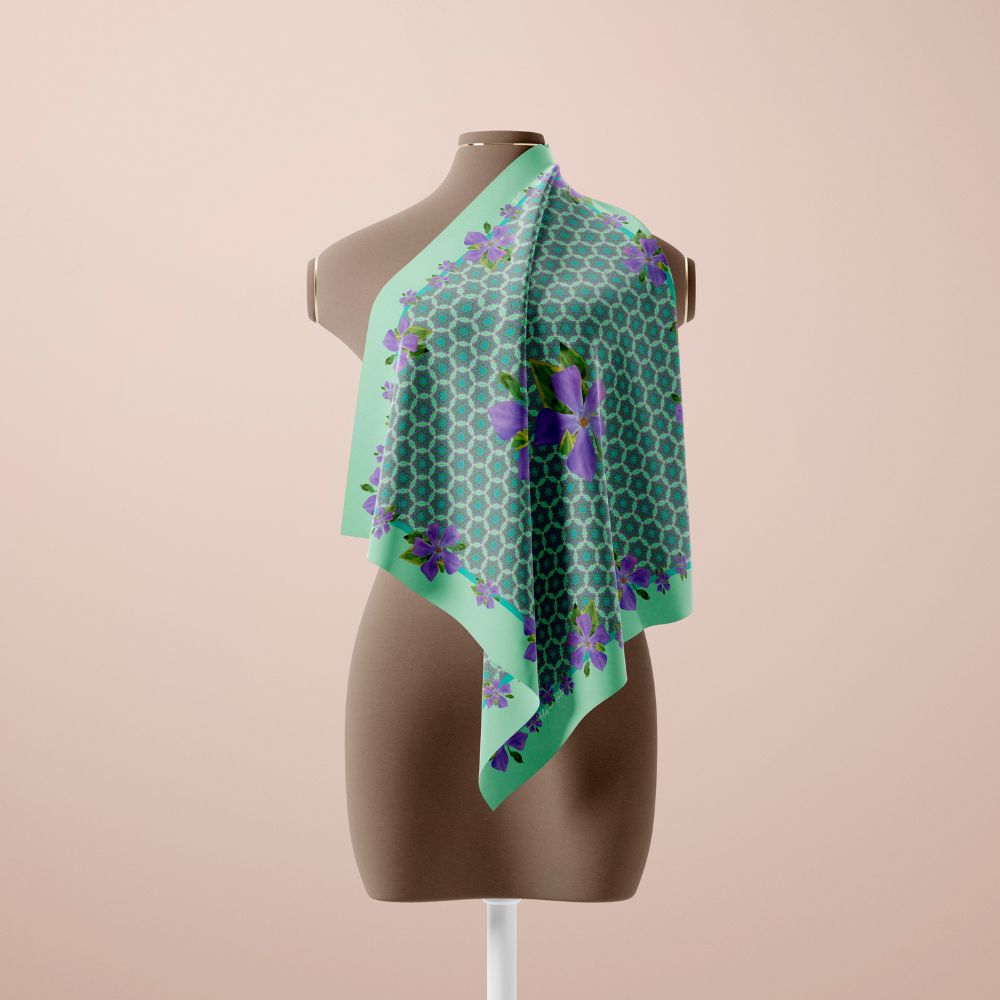 Pañuelo Violetas de campo Eco-Couture C