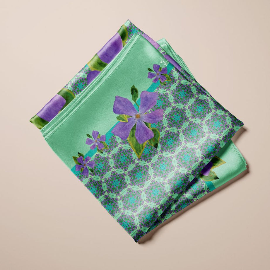 Pañuelo Violetas de campo Eco-Couture C