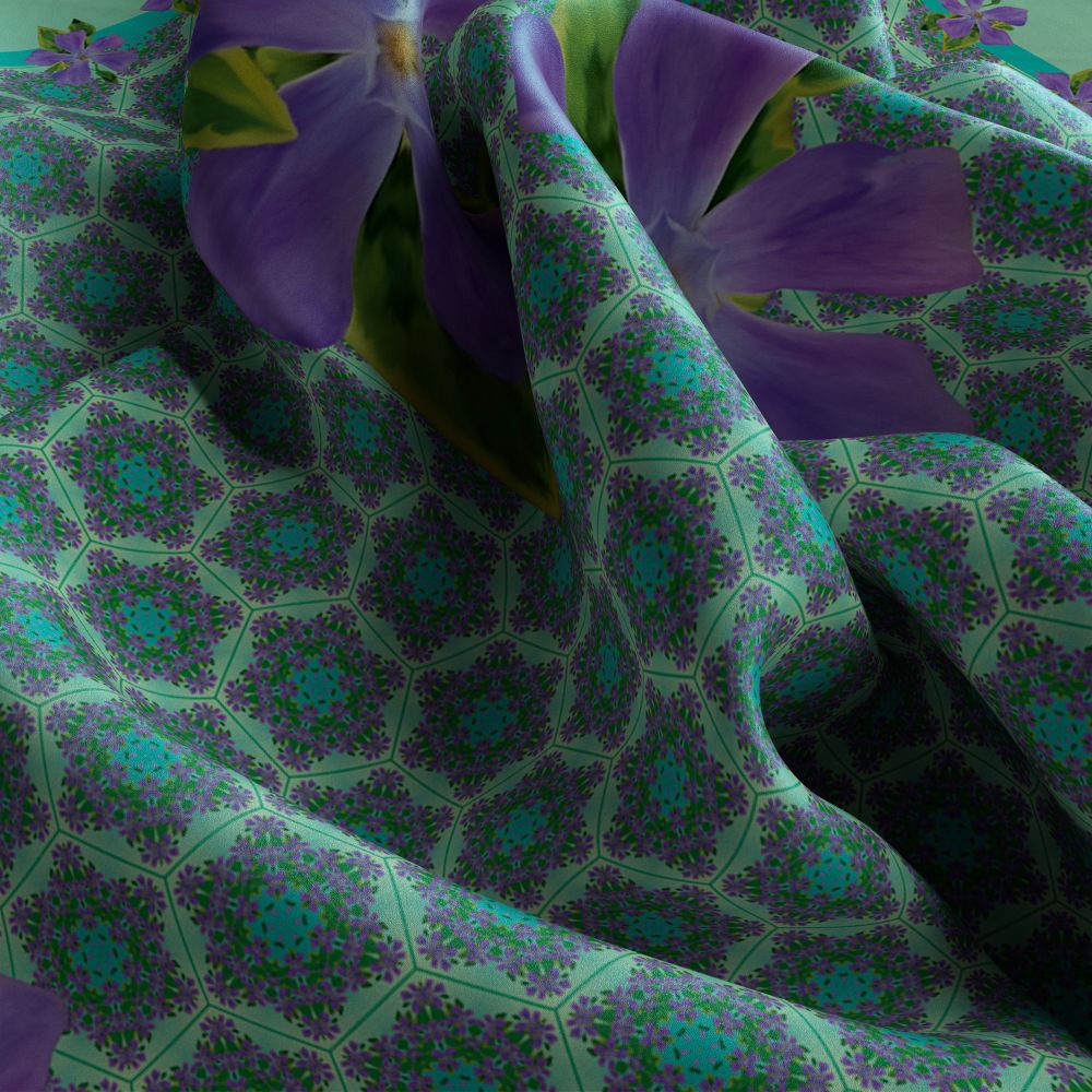 Pañuelo Violetas de campo Eco-Couture C