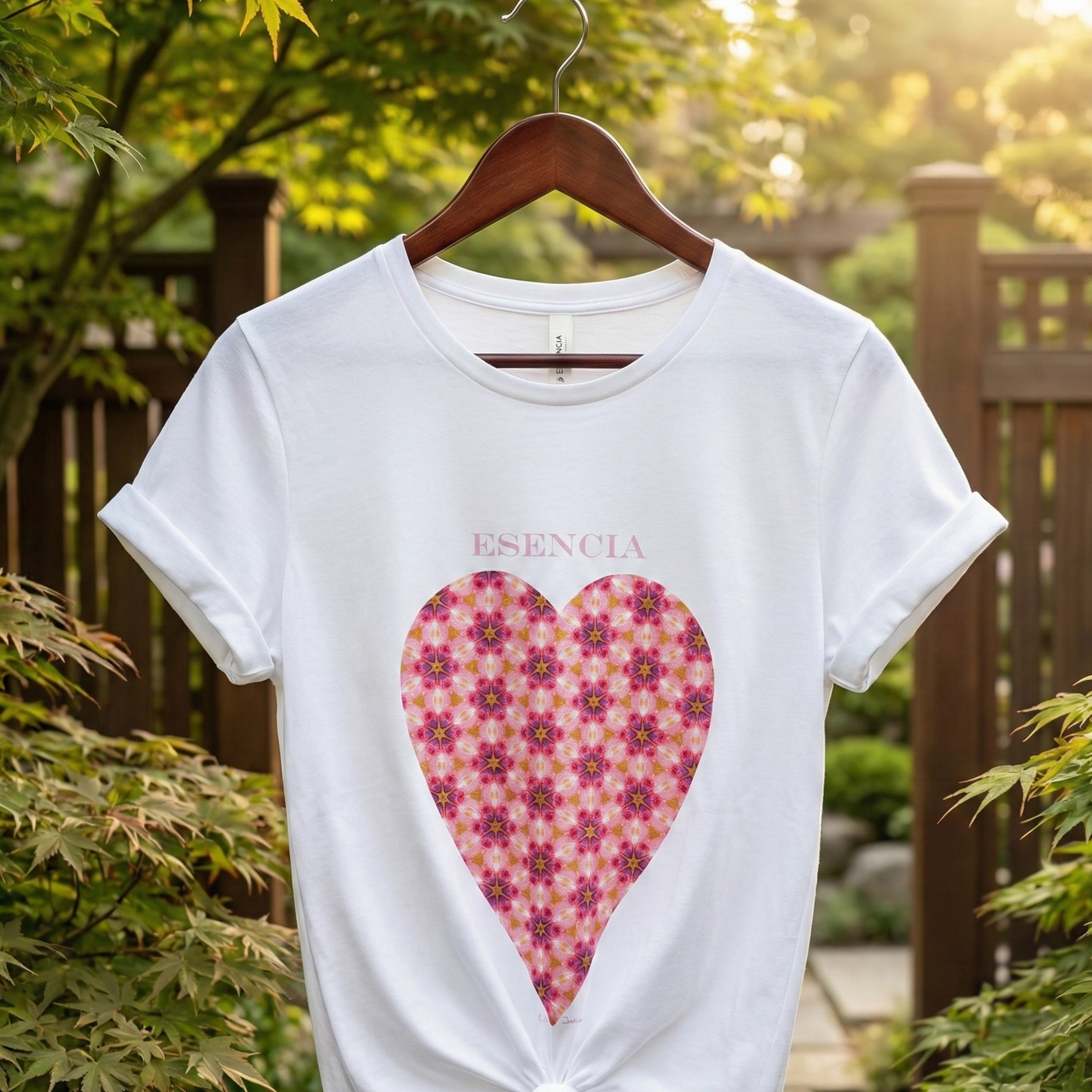 Polera Unisex mujer manga corta ESENCIA 100% algodón