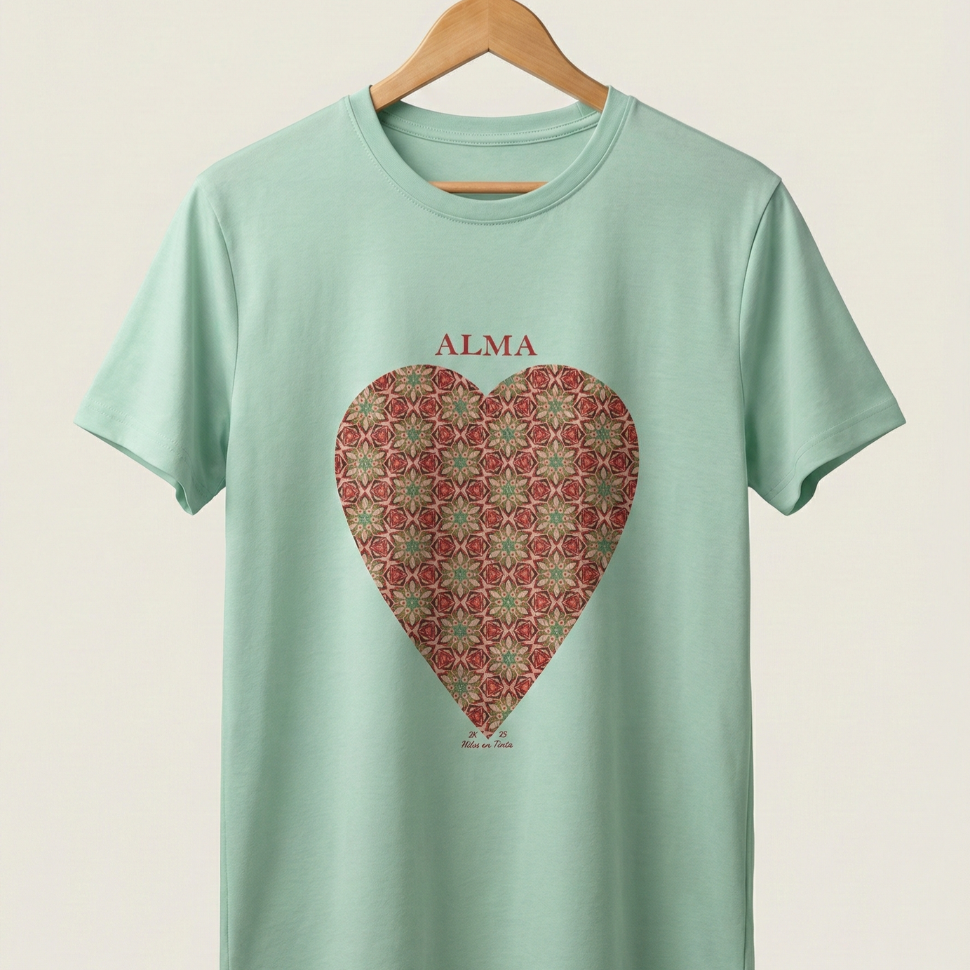 Polera Unisex color mujer manga corta ALMA 100% algodón