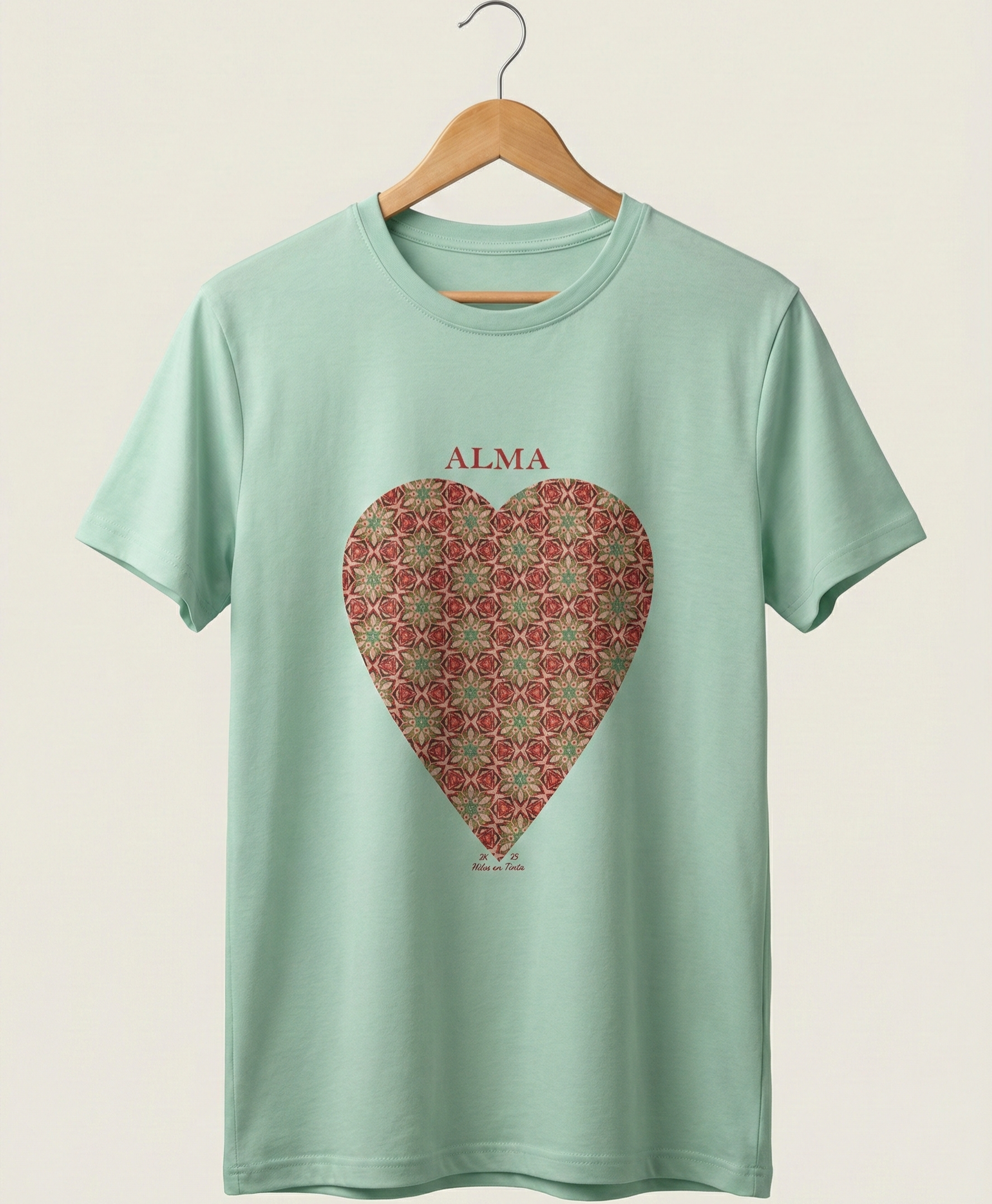 Polera Unisex color mujer manga corta ALMA 100% algodón
