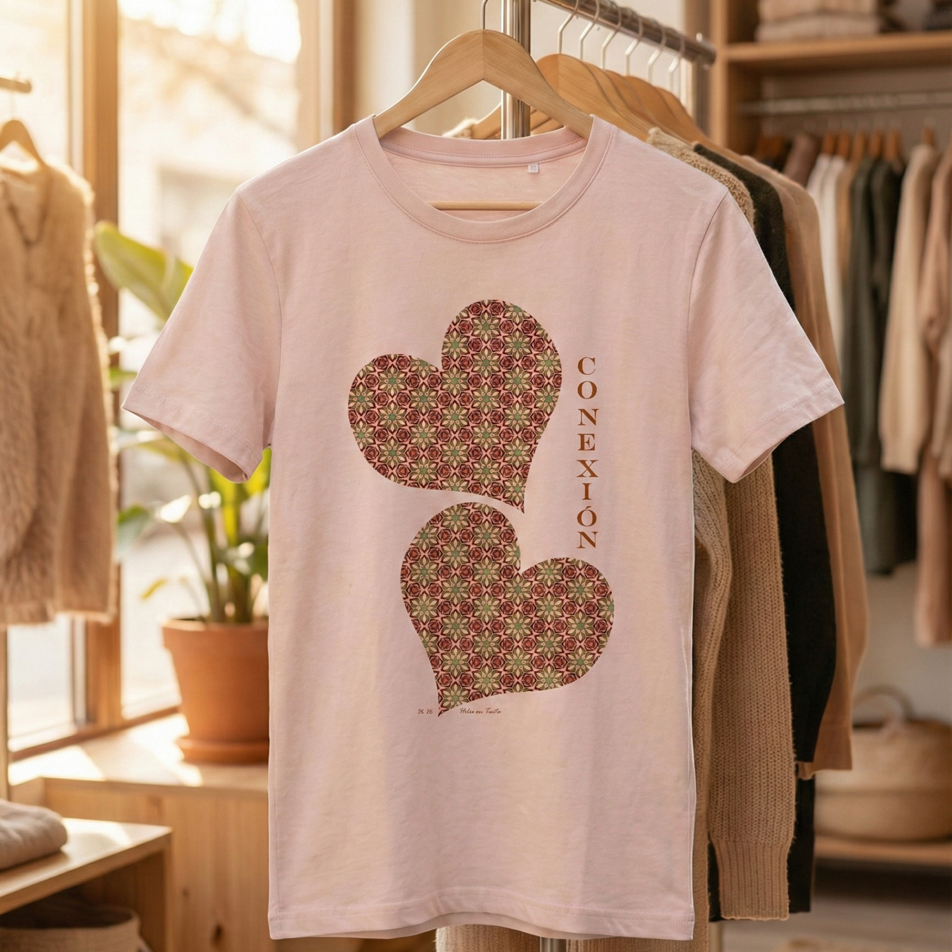 Polera Unisex color mujer  manga corta CONEXIÓN VITAL 100% algodón
