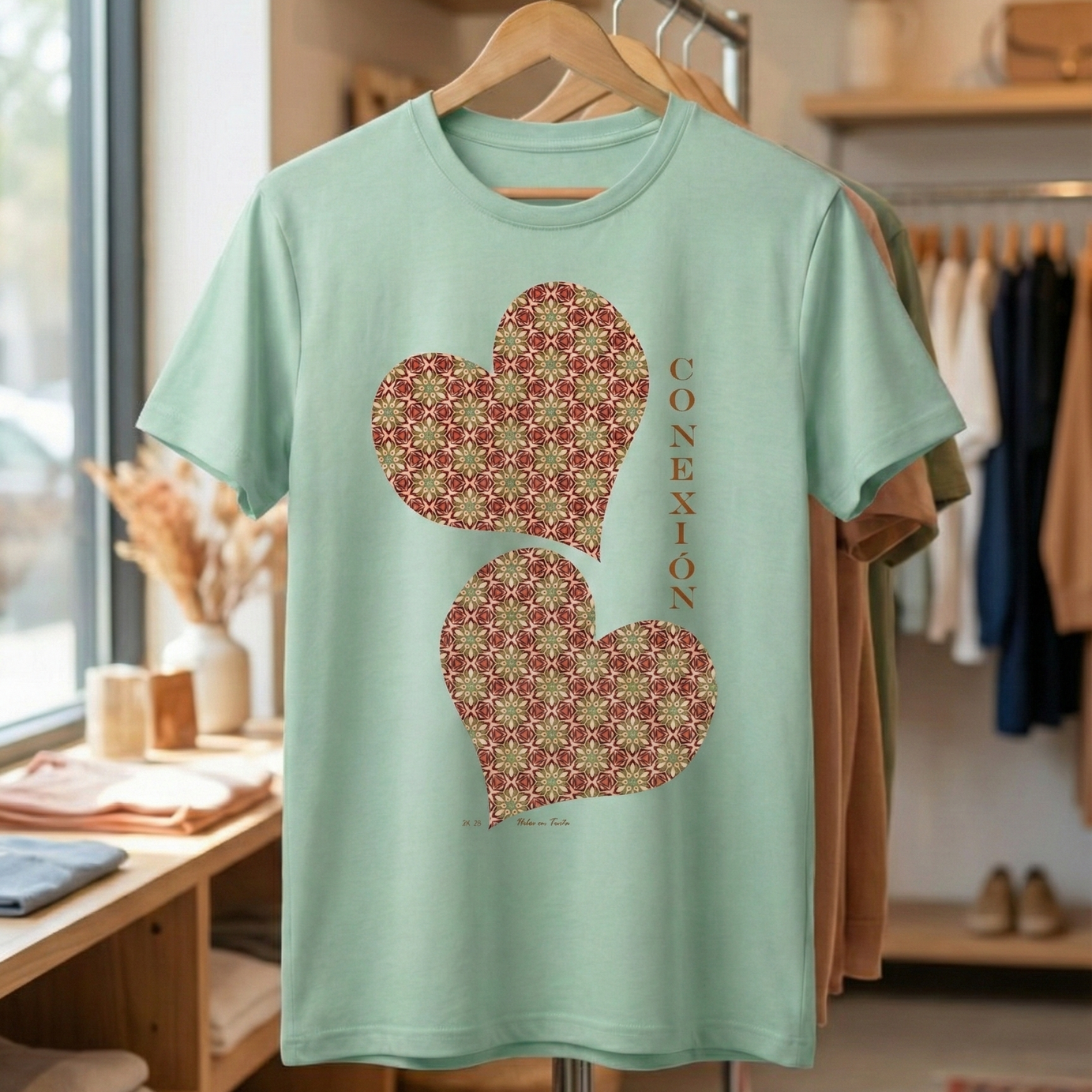 Polera Unisex color mujer  manga corta CONEXIÓN VITAL 100% algodón