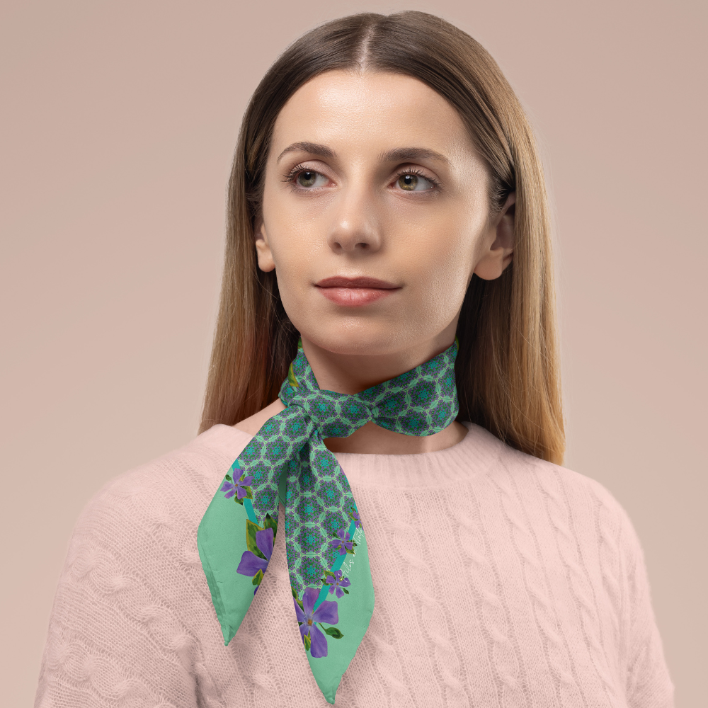 Pañuelo Violetas de campo Eco-Couture C